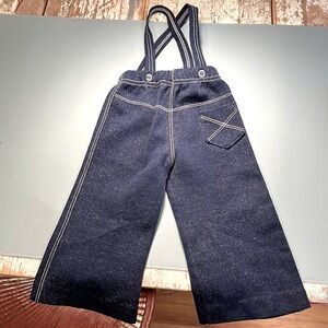 Vintage 1970s overalls neutral gender with pocket in front. Absolutely adorable.